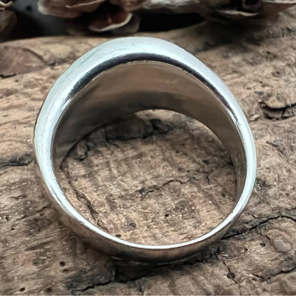 Thailand NF 925 Silver Ring Blue Turquoise Lapis Lazuli Inlay Zuni Navajo Style - Picture 8 of 9